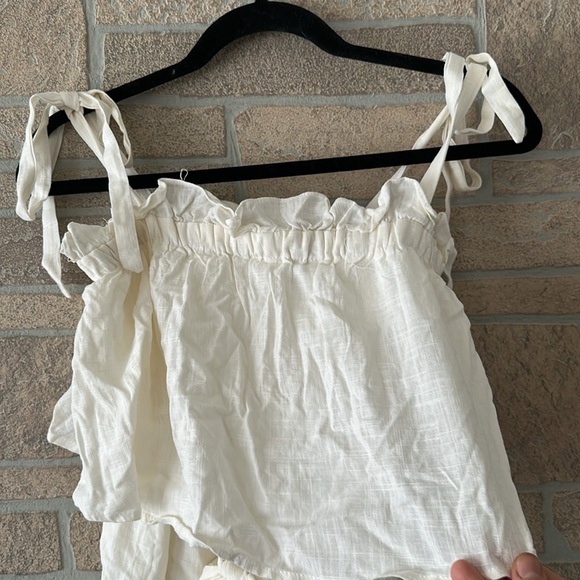 Hello Molly White Ruffle Jumpsuit - Picture 7 of 14